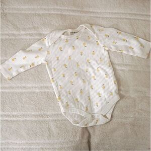 Rabbit + Bear Cotton Pear Fruit Onesie